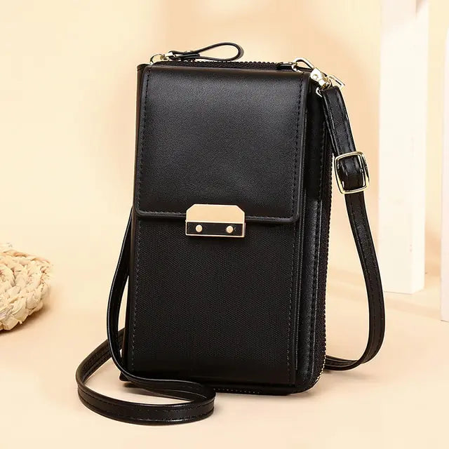 Faux Leather Ladies Wallet Crossbody Bag