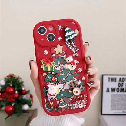 3D Santa & Deer Case