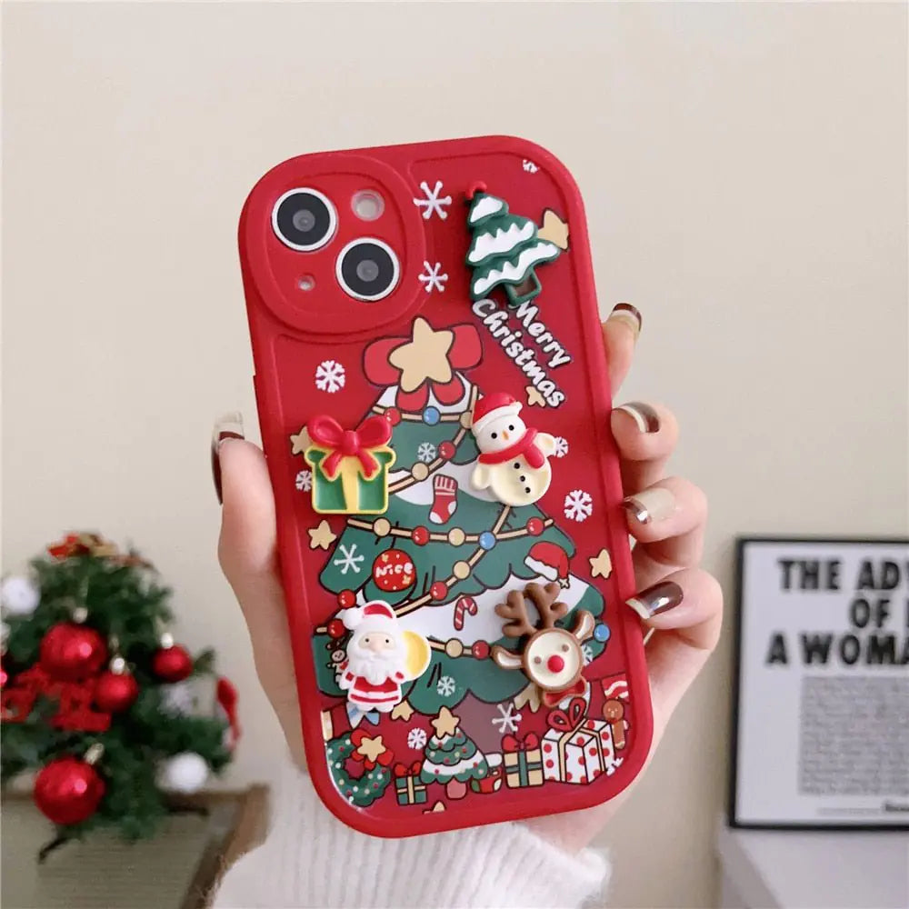 3D Santa & Deer Case