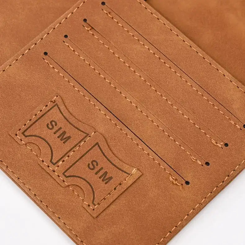 Faux Leather Passport and Card Holder