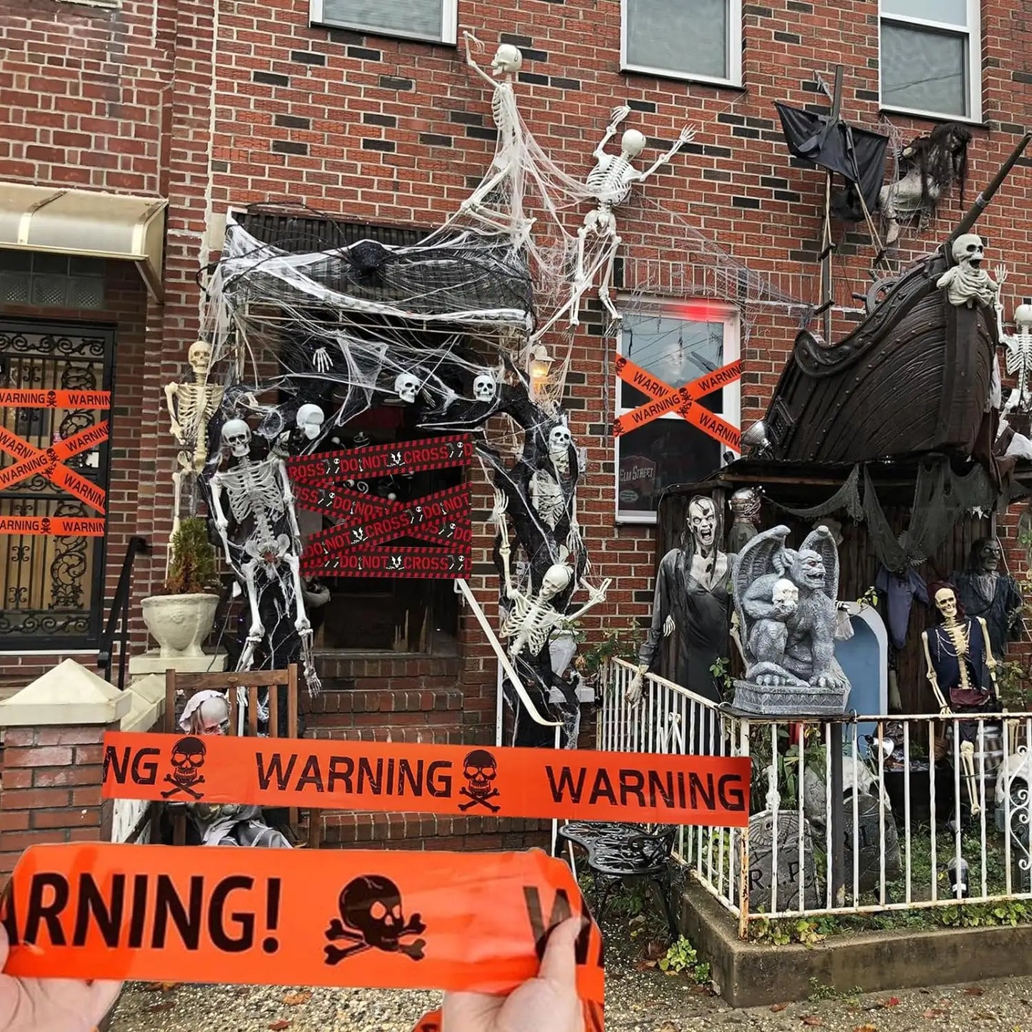 Skeleton Warning Caution Tape Decoration
