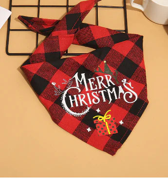 Christmas Plaid Pet Bandanas