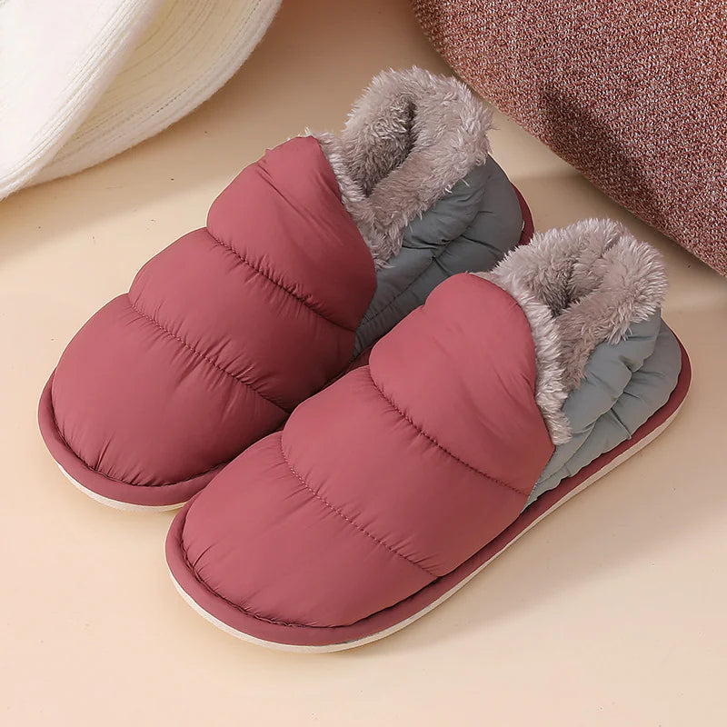 Winter Fur-Lined Rainproof Shoes