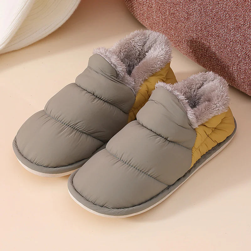 Winter Fur-Lined Rainproof Shoes
