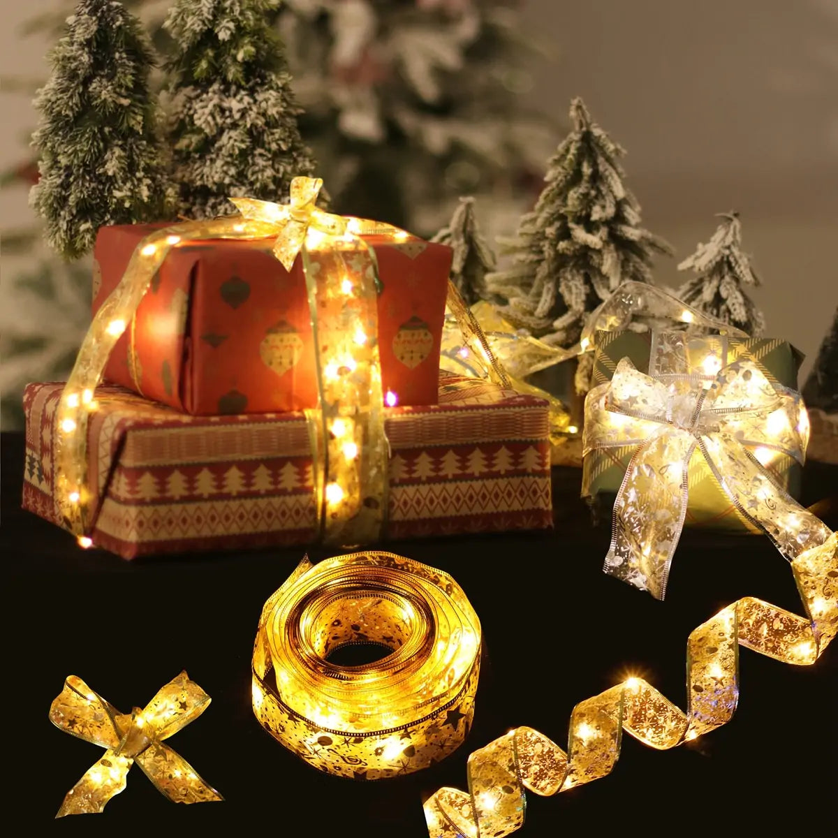 Ribbon Christmas Lights