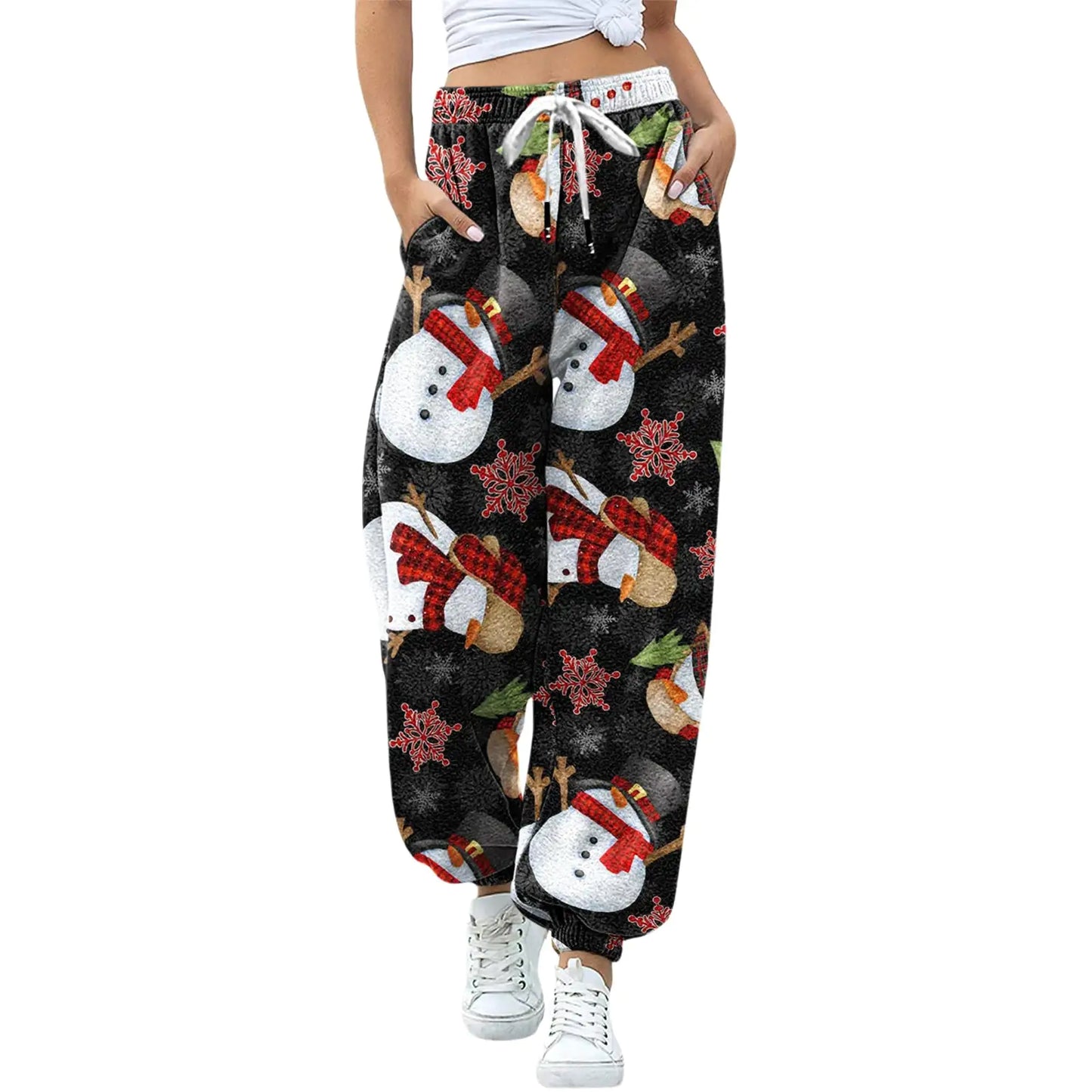 Christmas Print Drawstring PJs