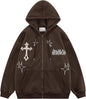 Cross Embroidery Hoodie
