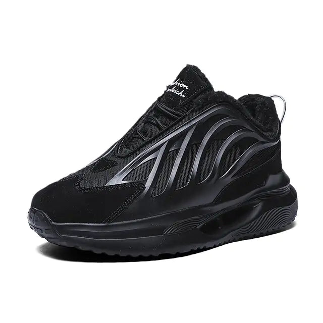 Mens Fur-Lined Warm Sneakers