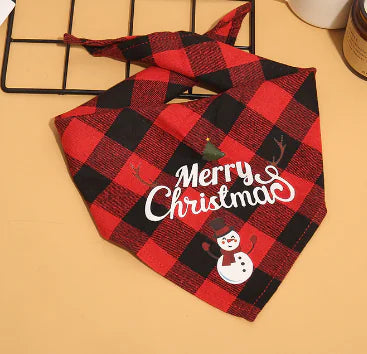 Christmas Plaid Pet Bandanas