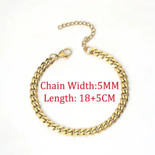 Chain Bracelet Different Widths