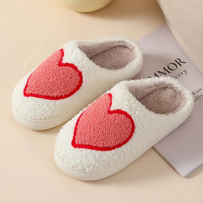 Heart/Mushroom Plush House Slippers