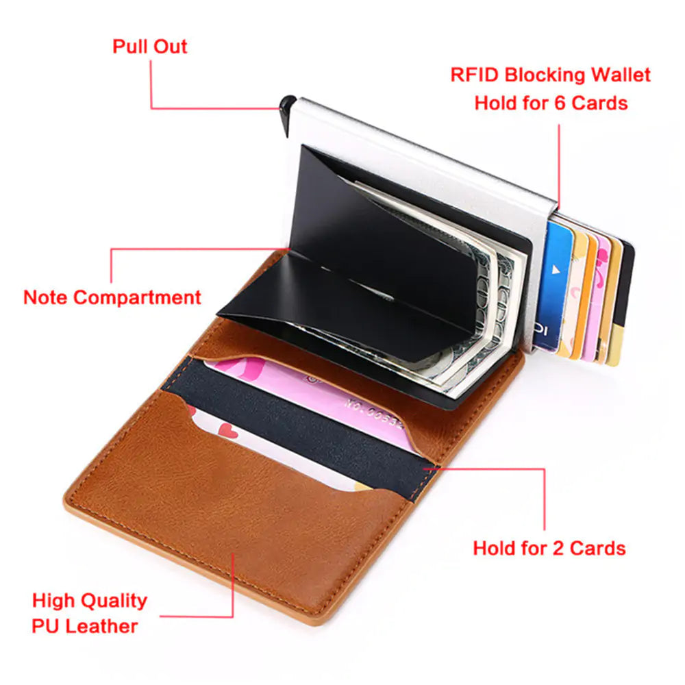 Carbon Fiber & Faux Leather Wallet