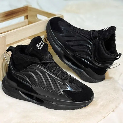 Mens Fur-Lined Warm Sneakers