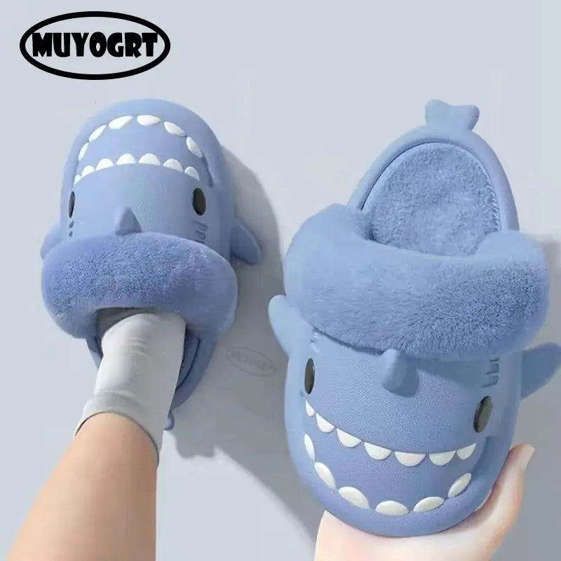 Plush Shark Slippers