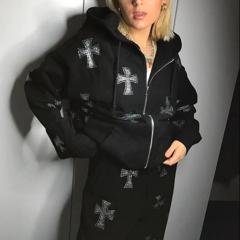 Rhinestone Hoodie AND Pants