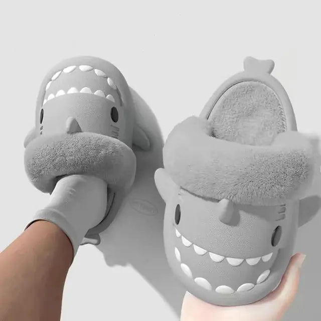 Plush Shark Slippers