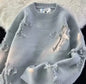 Distressed Bleached Ripped Sweater