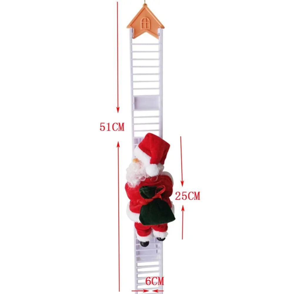 Santa Climbing Ladder Decoration