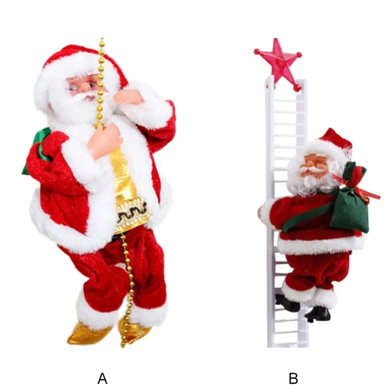 Santa Climbing Ladder Decoration