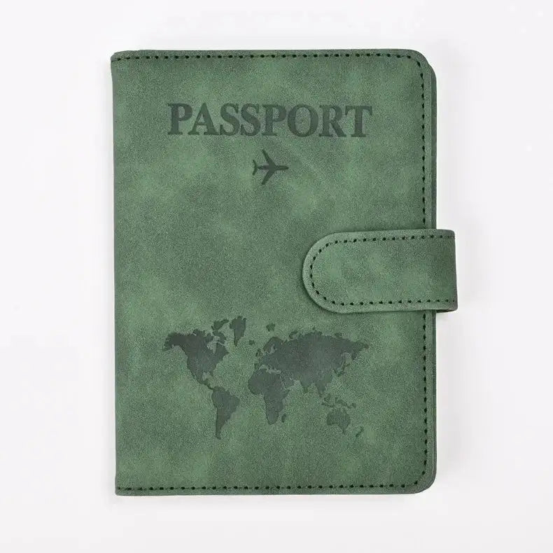 Faux Leather Passport and Card Holder