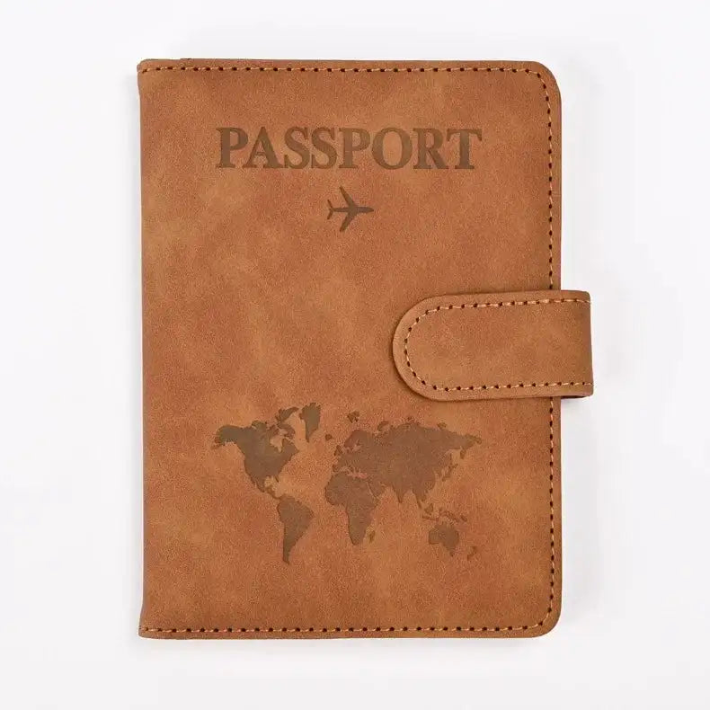 Faux Leather Passport and Card Holder