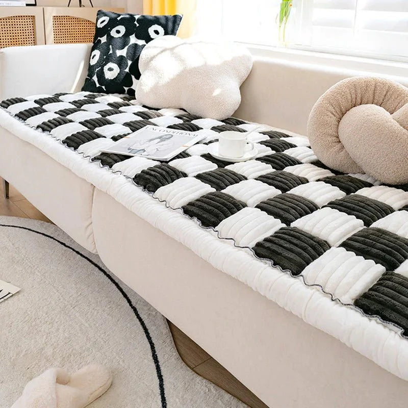 Checkered Sofa Cover