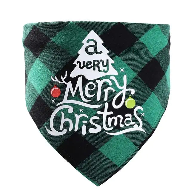 Christmas Plaid Pet Bandanas