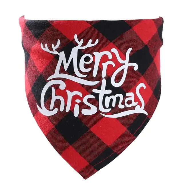 Christmas Plaid Pet Bandanas