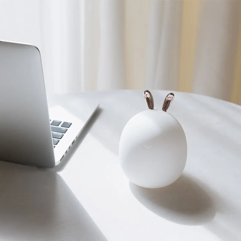 Dimmable LED Silicone Lamp with Animal ears