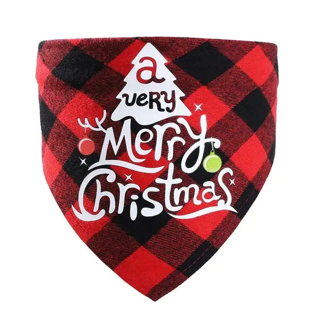 Christmas Plaid Pet Bandanas