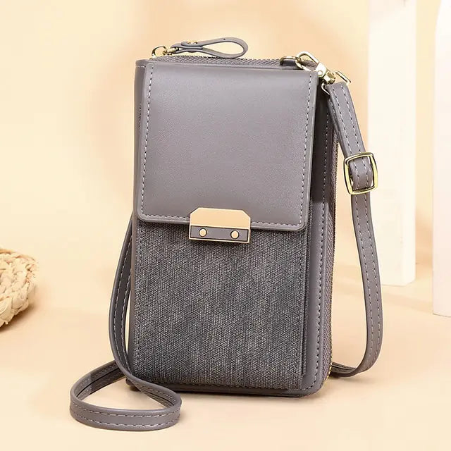Faux Leather Ladies Wallet Crossbody Bag