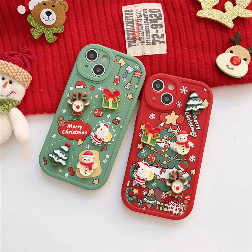 3D Santa & Deer Case