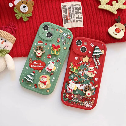 3D Santa & Deer Case