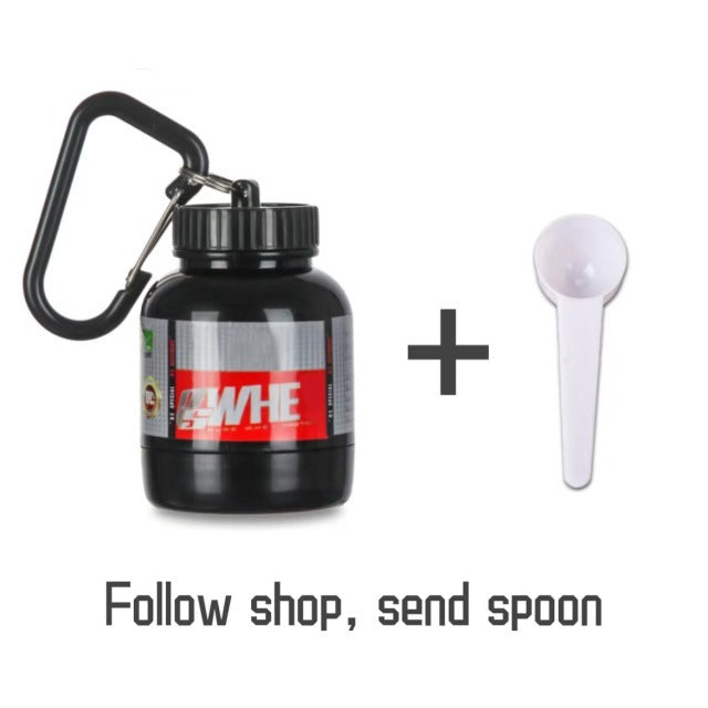Mini Protein Powder Bottle Stash Keychain