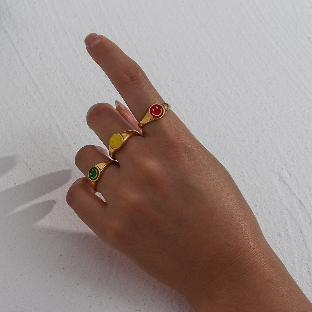 Smiley Face Rings
