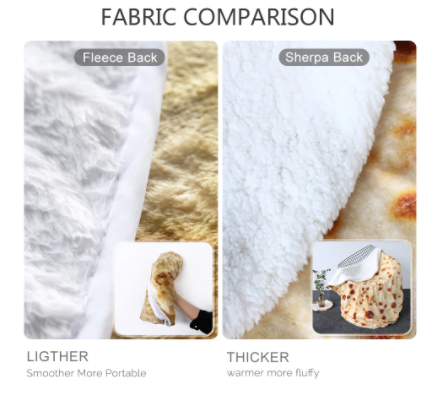 Burrito Blanket 3D Sherpa Fleece