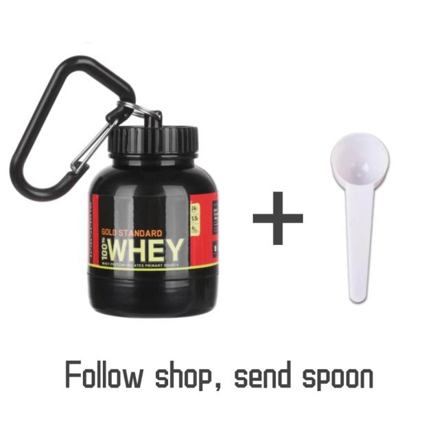 Mini Protein Powder Bottle Stash Keychain