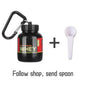 Mini Protein Powder Bottle Stash Keychain