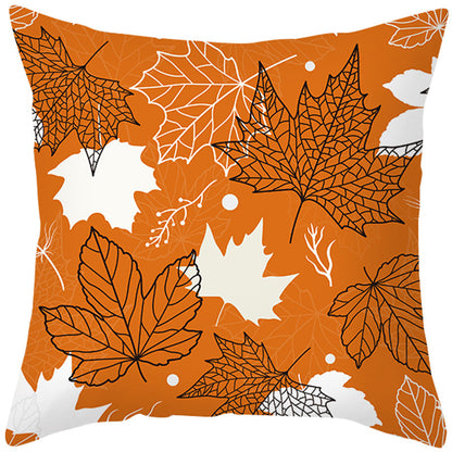 Maple Leaf Pumpkin Pillowcase Cover