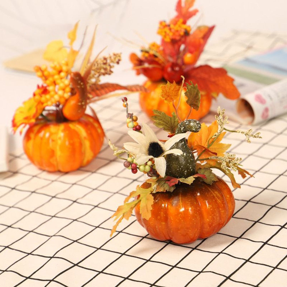 Cute Artificial Pumpkin Decoration