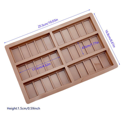 6 Cells Silicone Chocolate Mold
