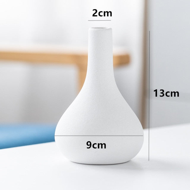Mediterranean Frosted Ceramic Vase