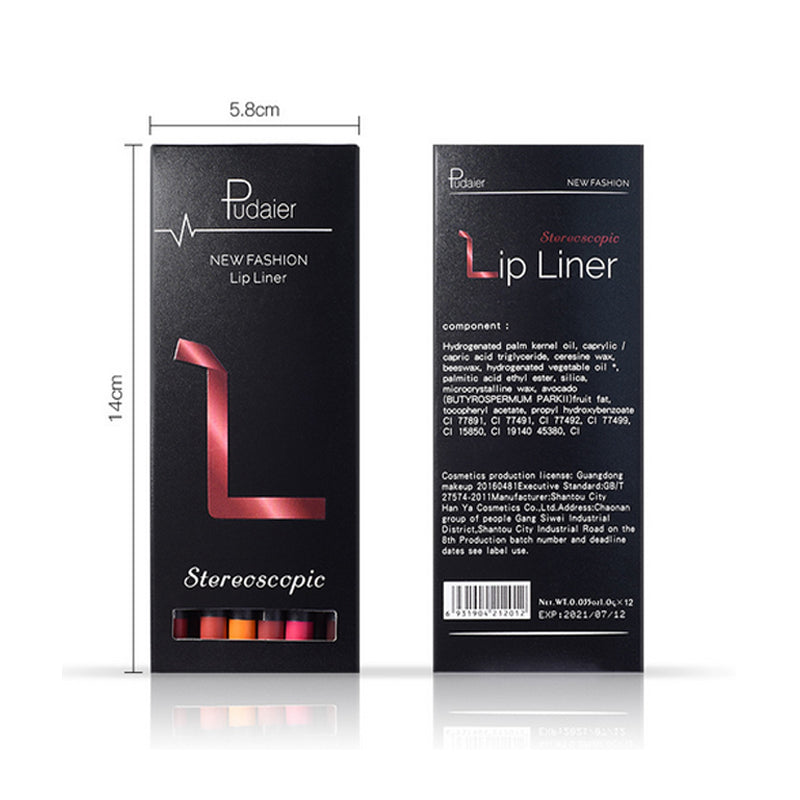 Lip Liner Pencil 12 Colors