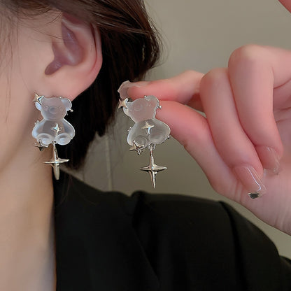 Cloud Water Drop/Teddy Bear Earrings
