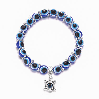 Resin Bead Evil Eye, Hamsa Hand Bracelet