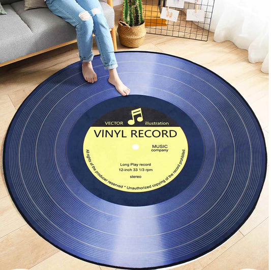 4 Types Round Rugs 3D Vinyl Record