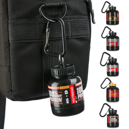 Mini Protein Powder Bottle Stash Keychain
