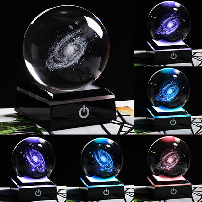 6/8cm Galaxy Miniature 3D Crystal Ball LED