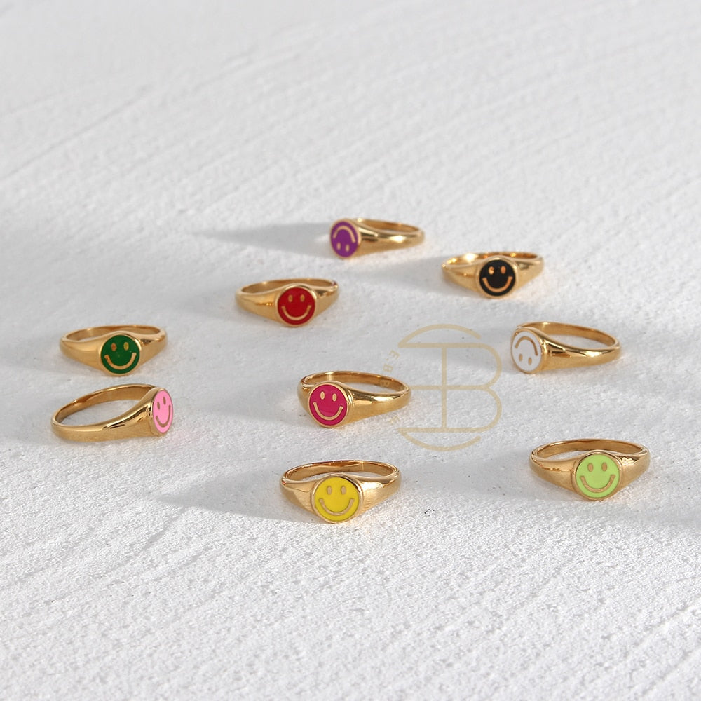 Smiley Face Rings