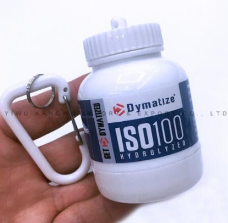 Mini Protein Powder Bottle Stash Keychain